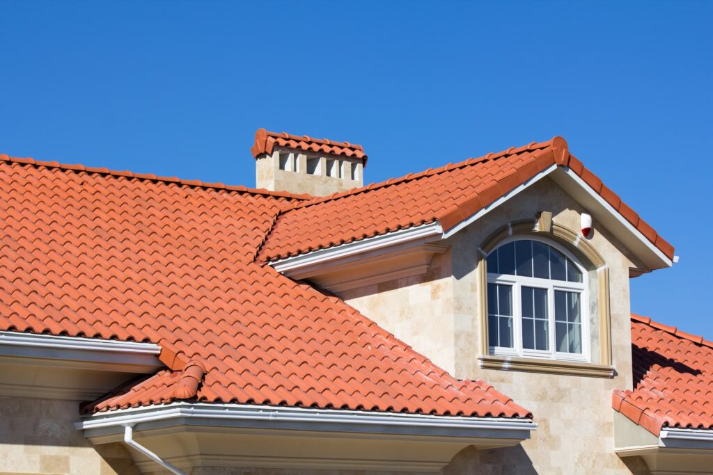 home with clay tile roof in florida