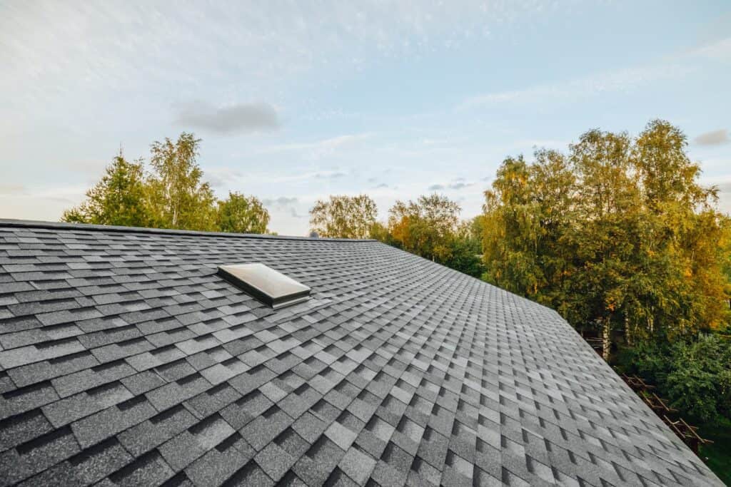 brand new shingle roof with long lifespan