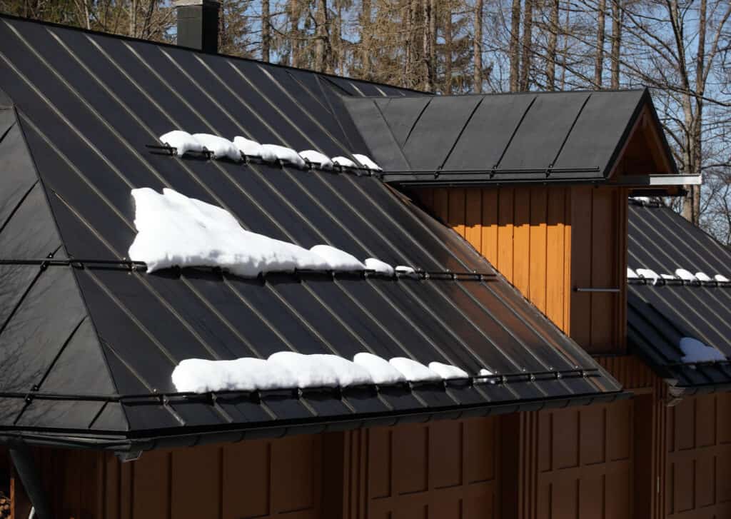 roof of house with snow